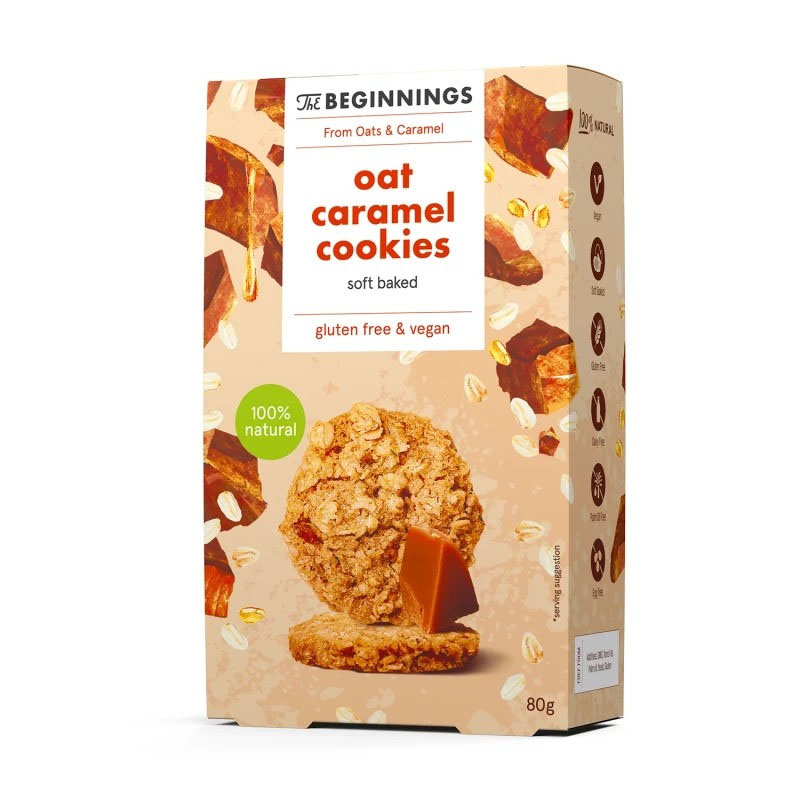 The Beginnings Gluten Free Caramel Oat Cookies 80g