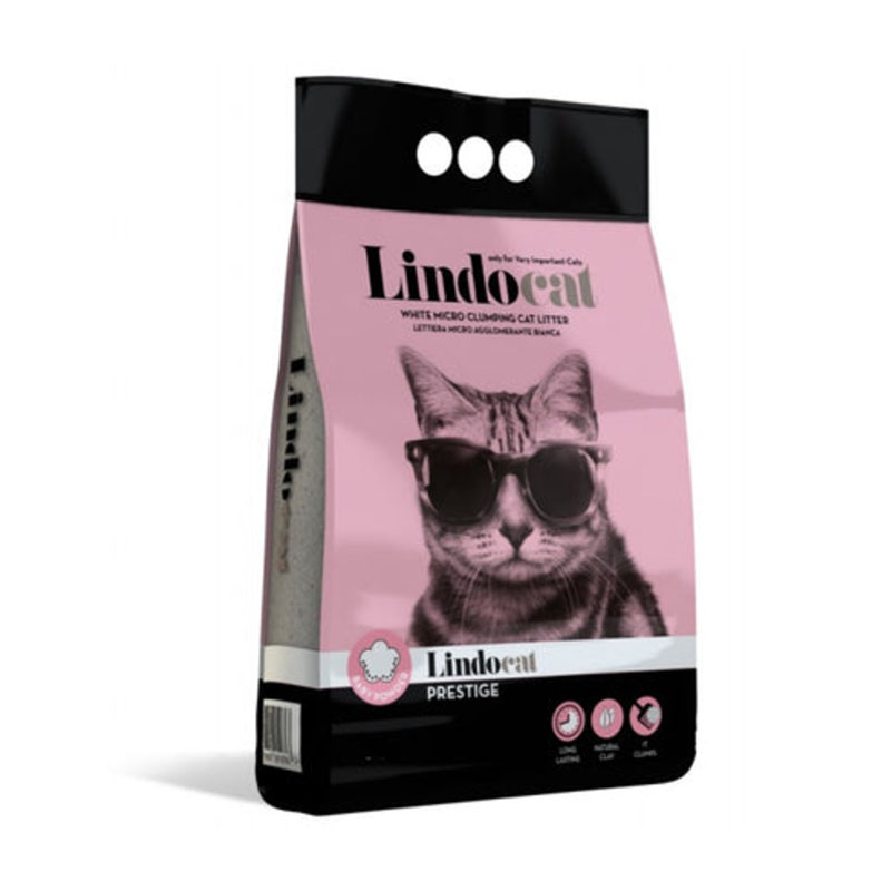 Lindocat Prestige Baby Powder Scented White Bentonite Cat Litter 5L