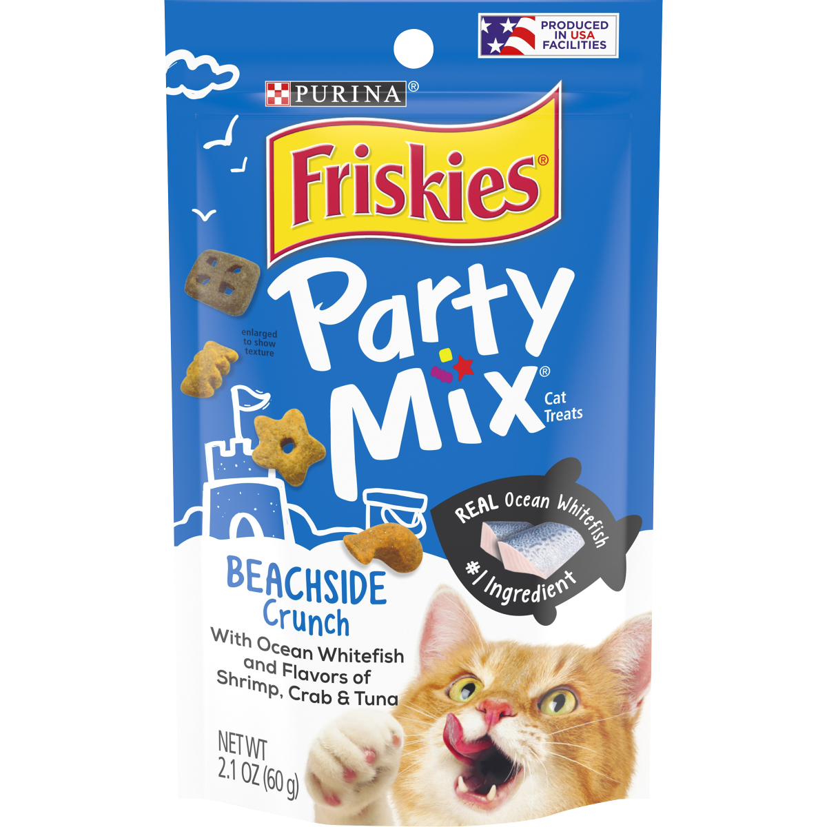 Purina Friskies Party Mix Cat Treats - Beachside Crunch 60g