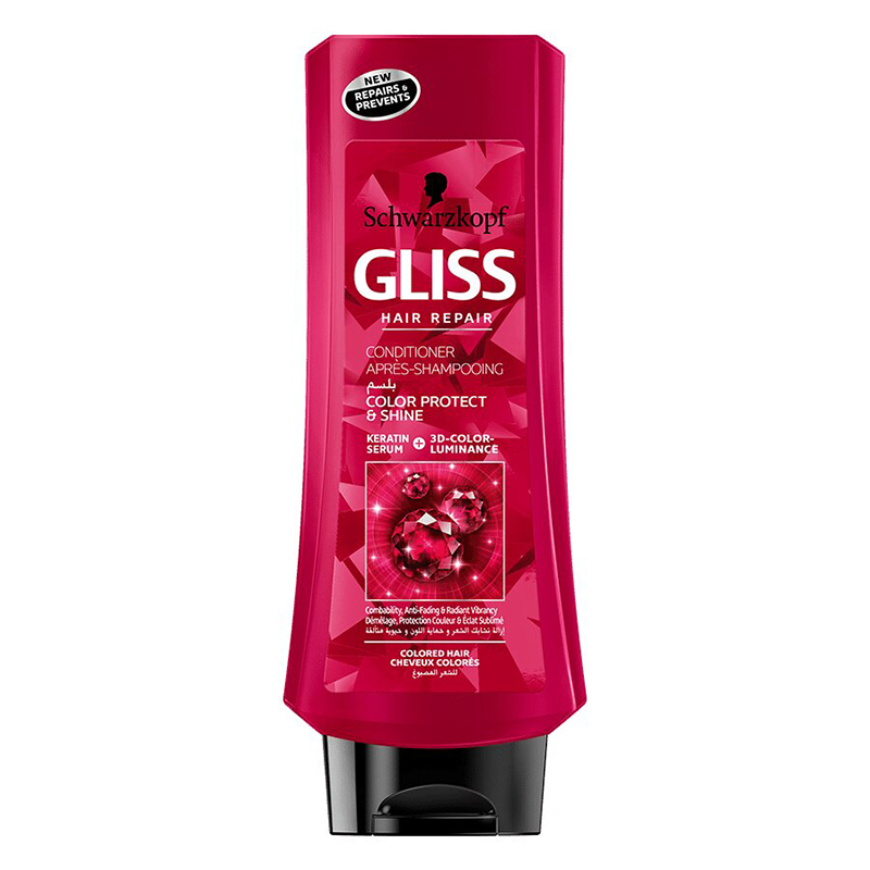 Schwarzkopf Gliss Hair Repair Conditioner - Color Protect & Shine, 400ml