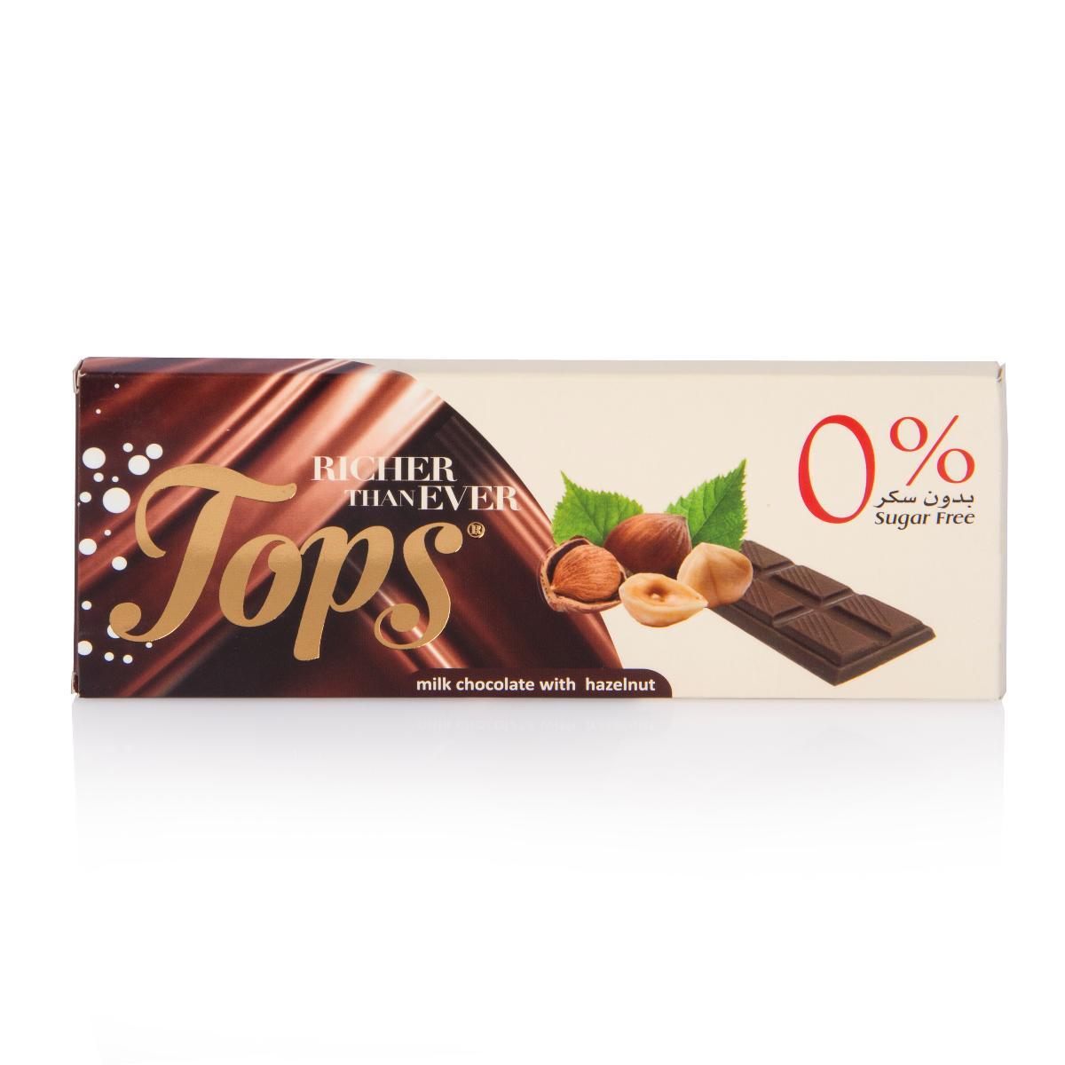 Tops Milk Chocolate with Hazelnut Sugar Free (60 g)