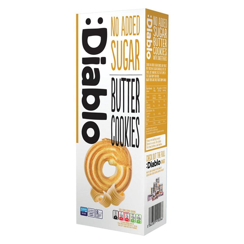Diablo Butter Cookies, No Added Sugar 135g