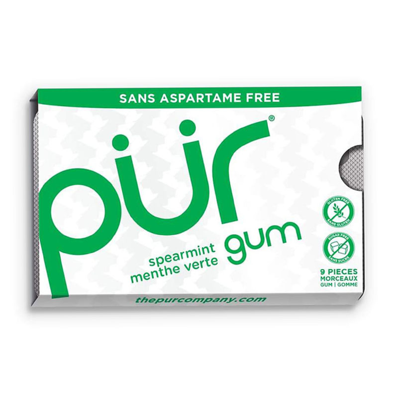 Pur Sugar Free Spearmint Gum, 9pcs