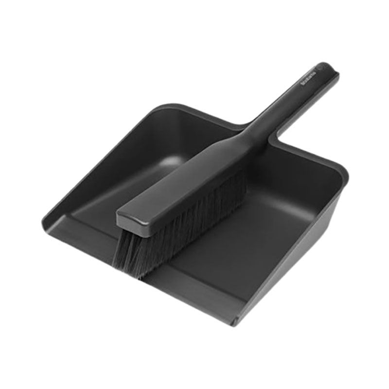 Brabantia Dustpan & Brush Set Dark Grey 24cm