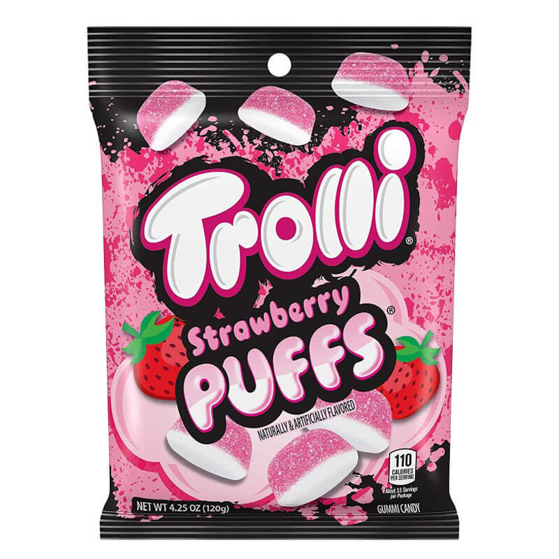 Trolli Strawberry Puffs Gummy Candy 18g