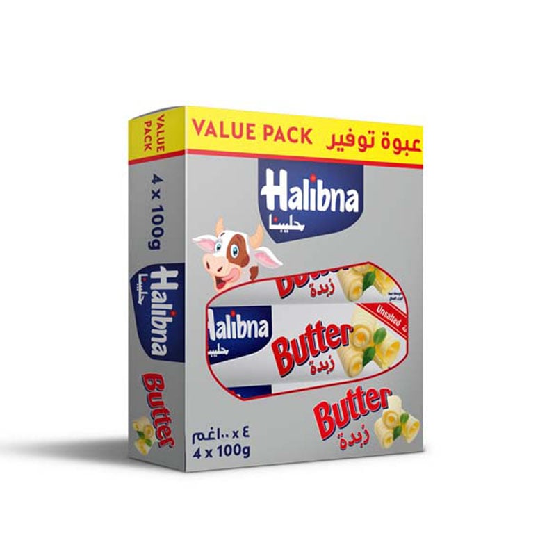 Halibna Unsalted Butter 4 x 100g
