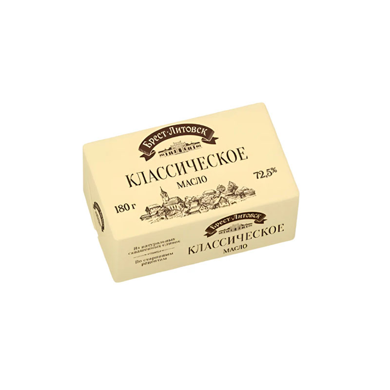 Brest Litovsk Butter Sweet Cream 72.5% Unsalted 180g
