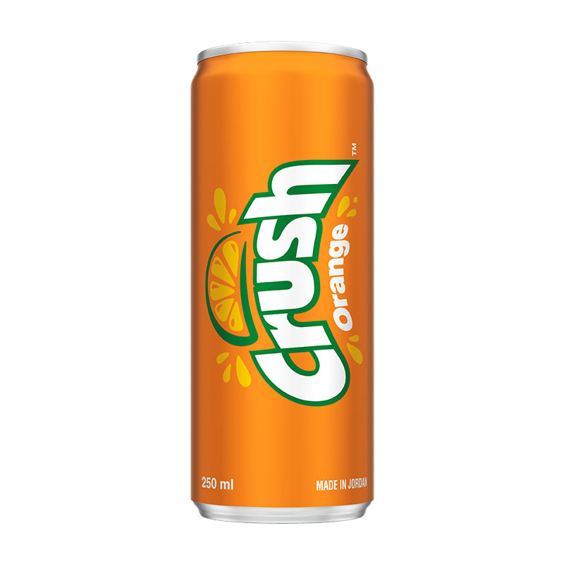 Crush Orange Carbonated Drink Can 250ml