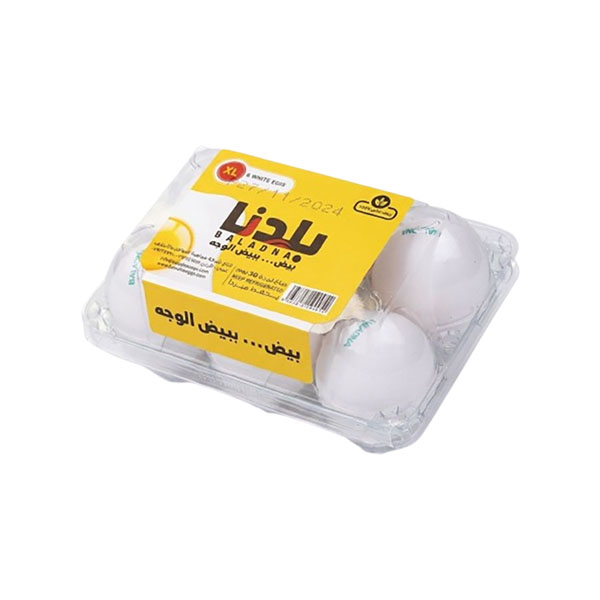Baladna Fresh Eggs XL Plastic Pack 6pcs
