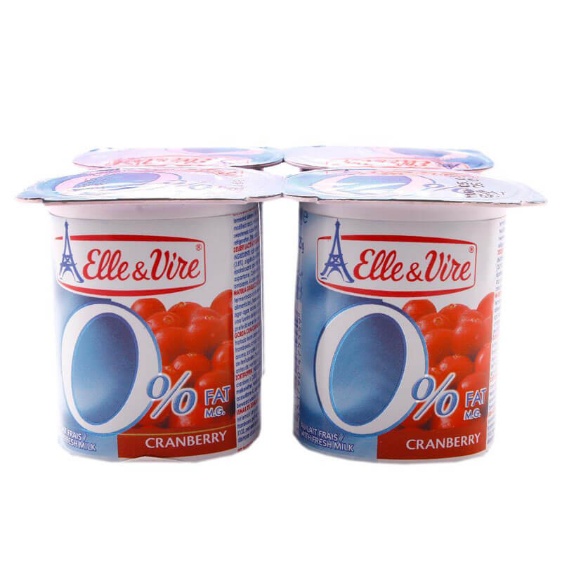 Elle & Vire Zero Fat Cranberry Pudding 125g