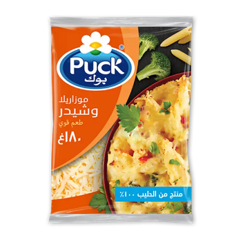Puck Shredded Mozzarella & Cheddar Cheese Mix 180g