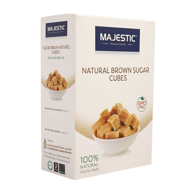 Majestic Natural Brown Sugar Cubes 500g