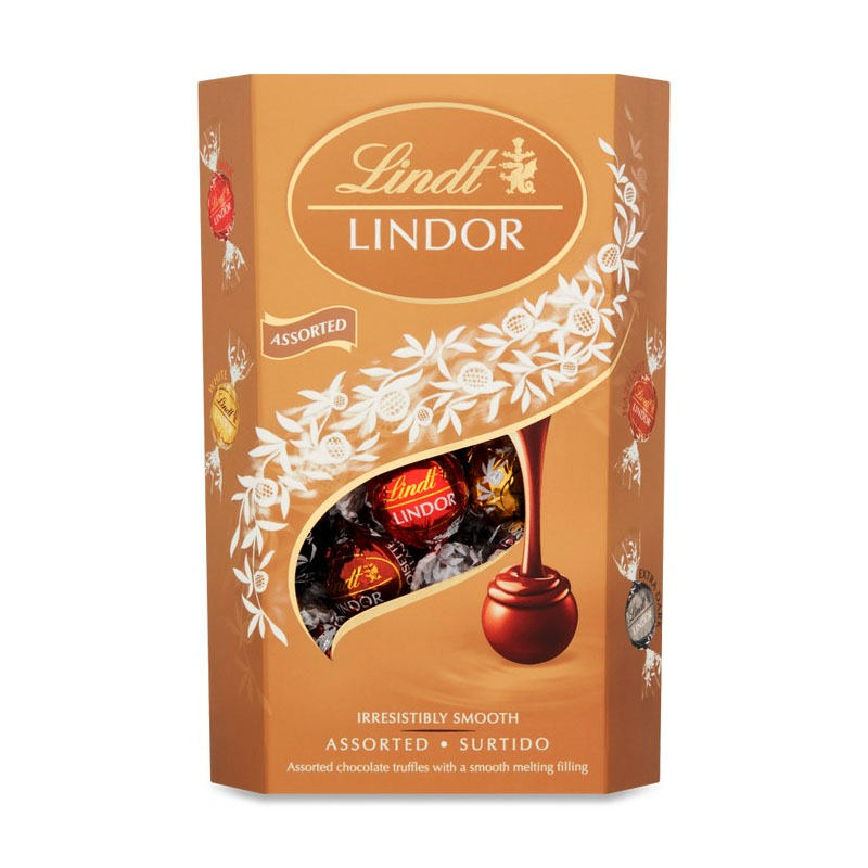 Lindt Lindor Cornet Assorted Chocolate Truffles Box 337g