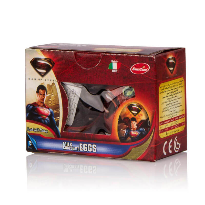 Sweetoon Superman Milk Chocolate Eggs 2Pcs