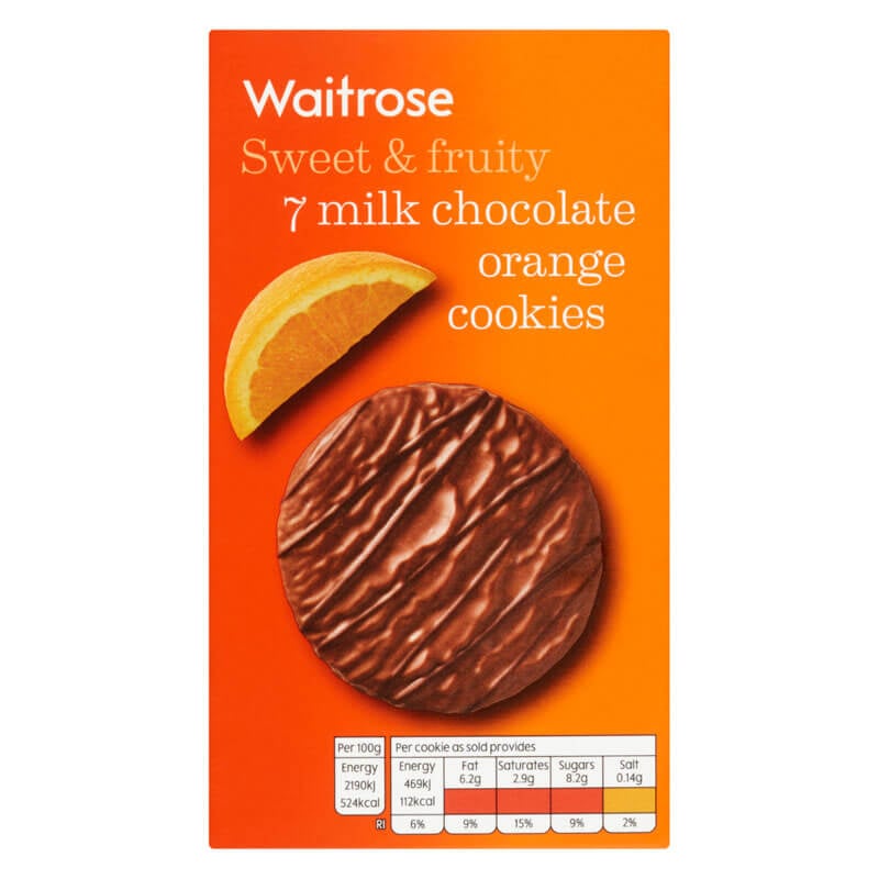 Waitrose Orange & Milk Chocolate Cookies 150g