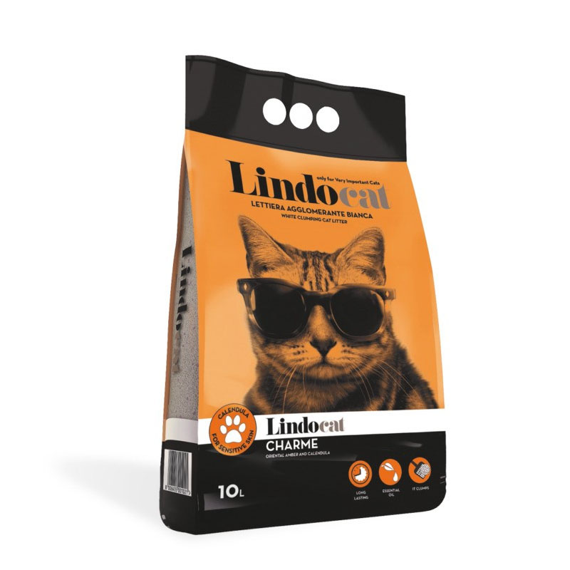 Lindocat Charme Scented White Clumping Litter with Calendula Essential Oil 10L
