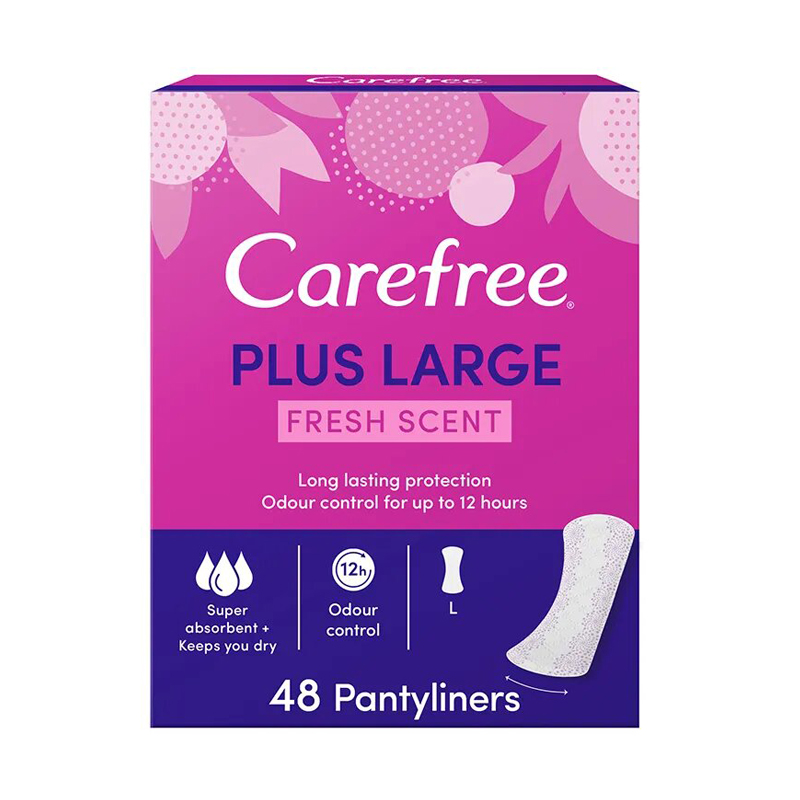 Carefree Plus Large Pantyliners - Fresh Scent 48pcs