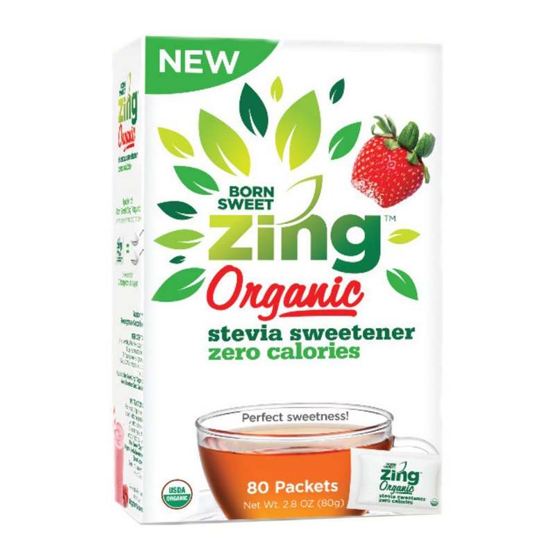 Born Sweet Zing Zero Calorie Organic Stevia Sweetener 80Pcs