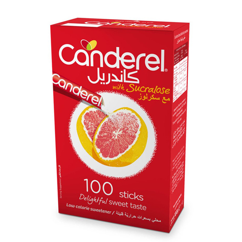 Canderel Low Calorie Sweetener Powder With Sucralose, 100 Sticks