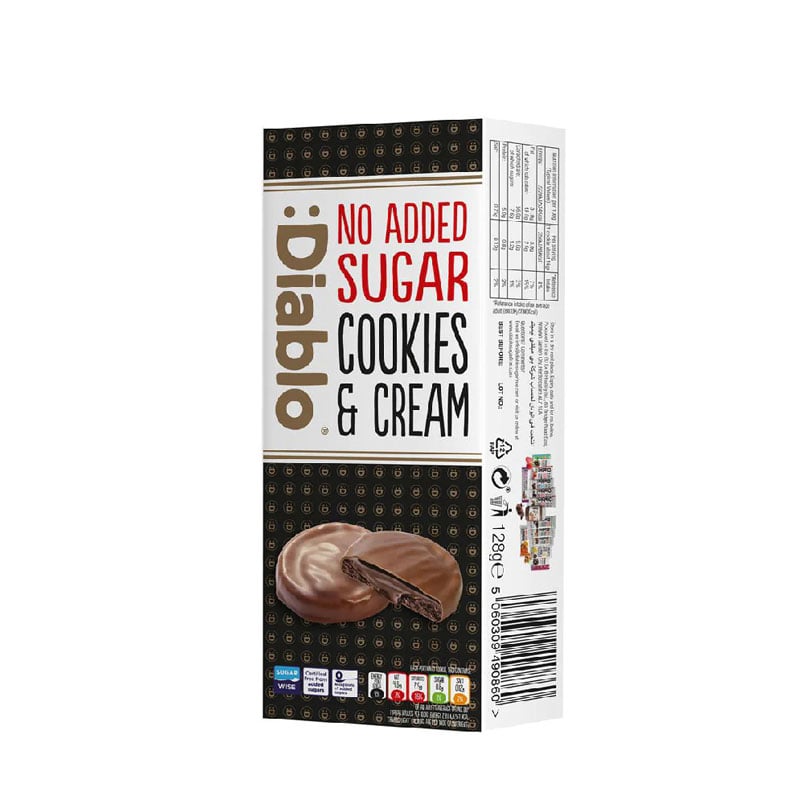 Diablo Sugar Free Chocolate Cookies & Cream 128g