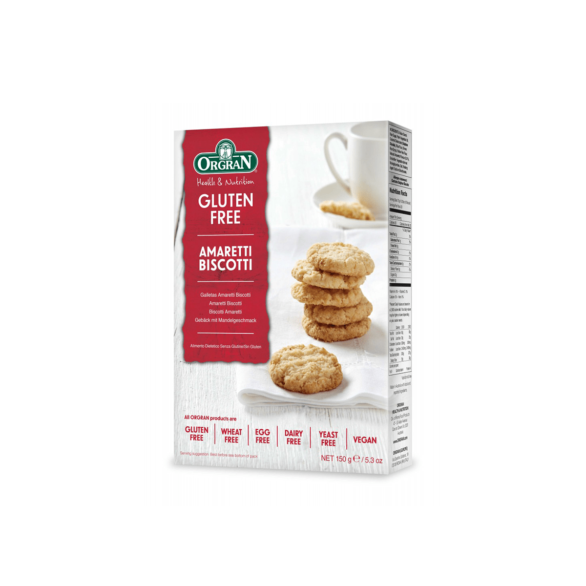 Orgran Amaretti Biscotti 150g