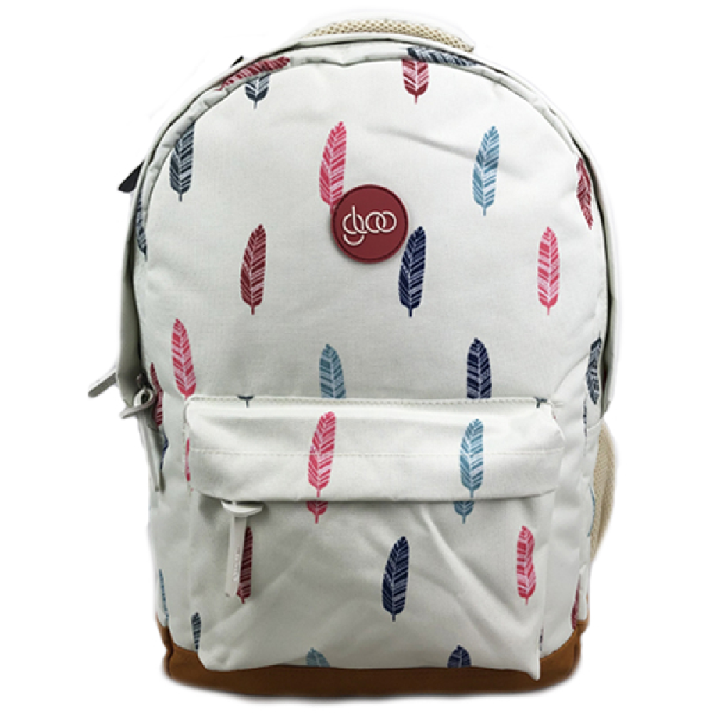 Gloo School Bag- Pink Feather