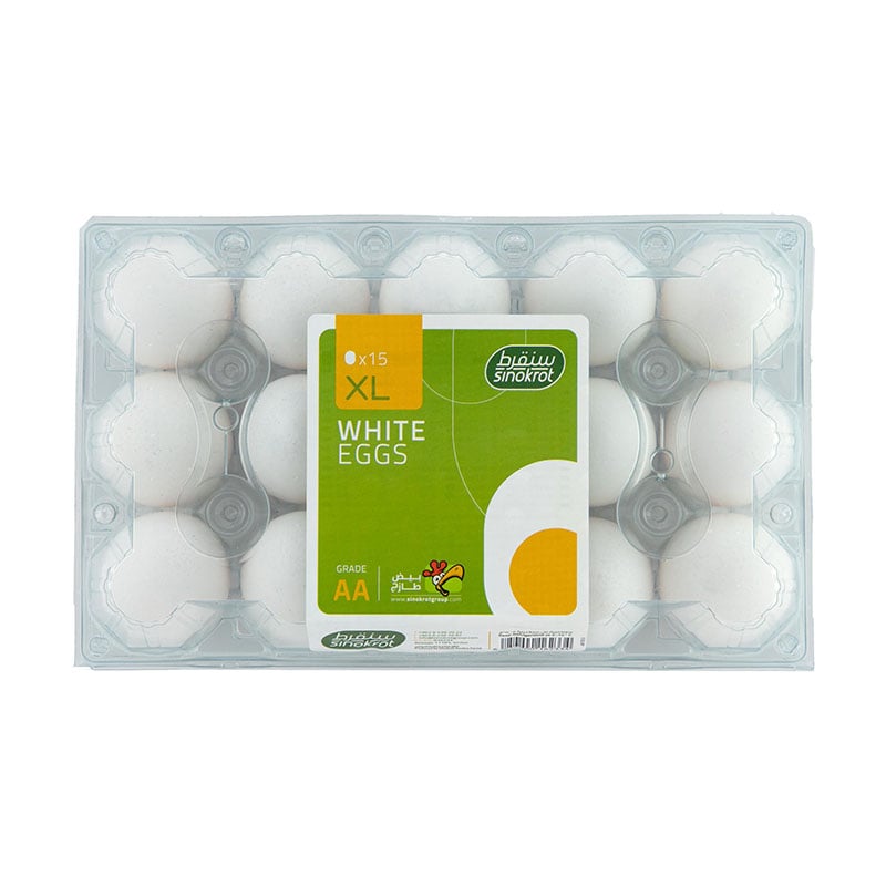 Sinokrot Fresh Eggs Plastic Pack 15 pcs