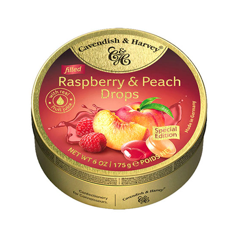 Cavendish and Harvey Raspberry & Peach Drops 175g