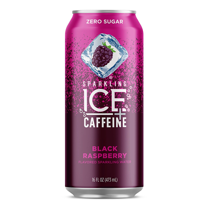 Sparkling Ice + Caffeine Black Raspberry Flavored Sparkling Water 475ml (Imported)