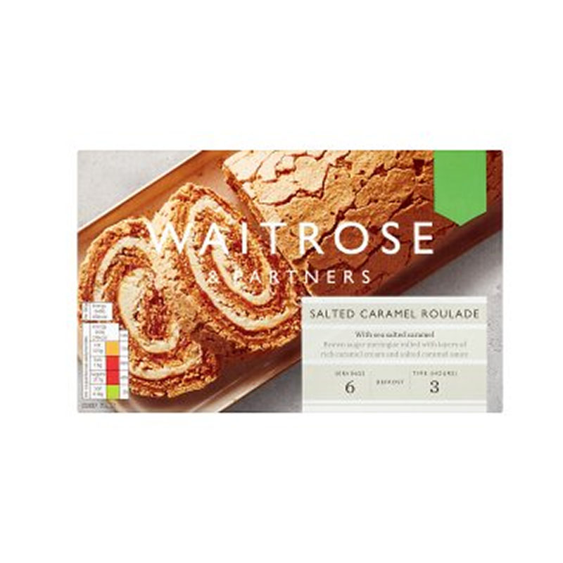 Waitrose Frozen Salted Caramel Roulade 450g
