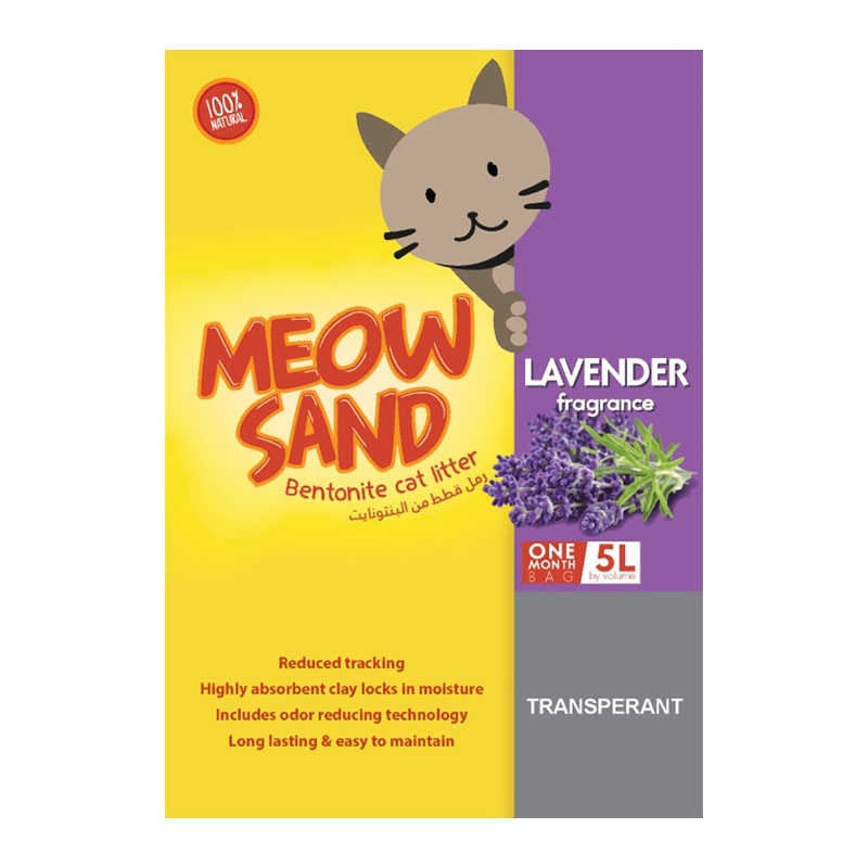 Meow Sand Lavender Scented Clumping Cat Litter 5L