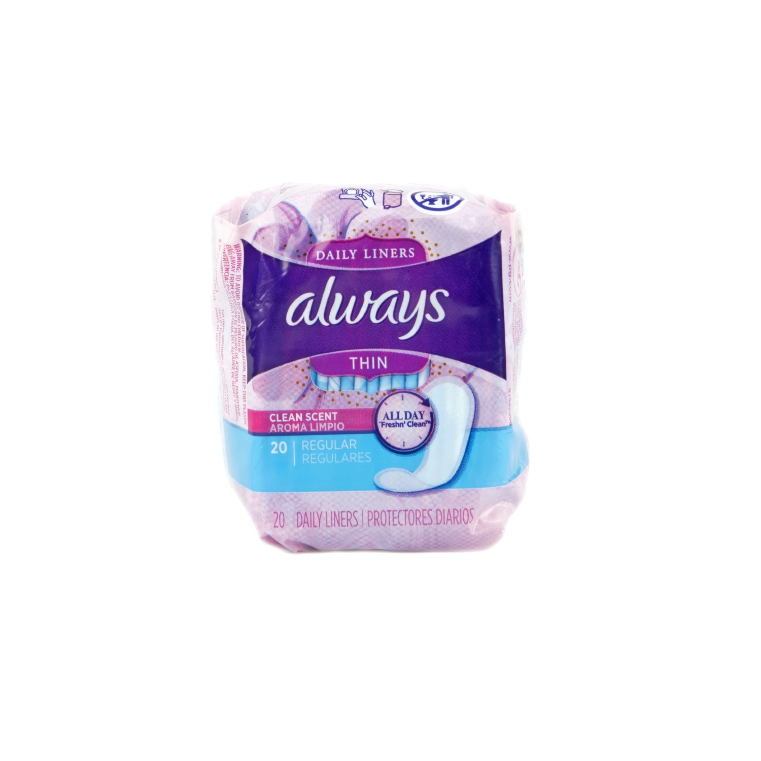 Always Thin Pantiliners Regular Clean Fresh Scent 20 Pcs