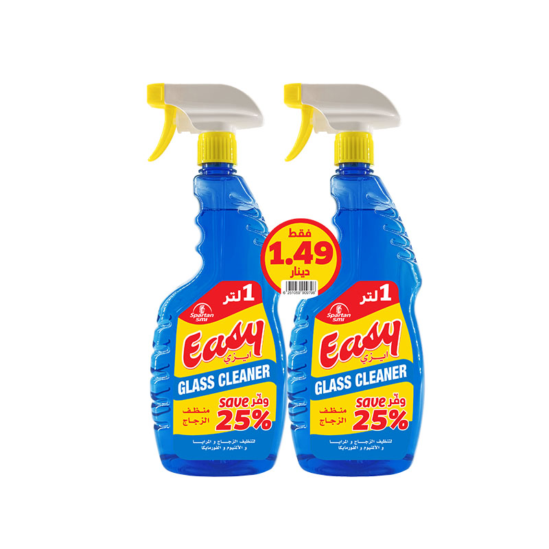Easy Glass Cleaner Regular Trigger 1L Pack of 2Pcs