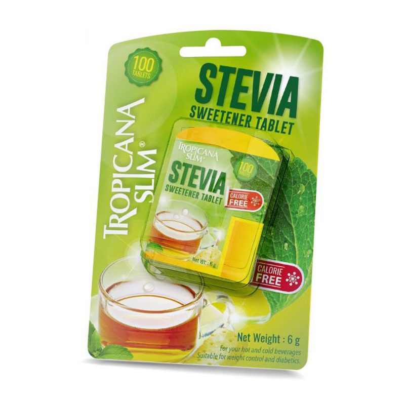Tropicana Slim Calorie Free Stevia Sweetener 100 Tablets - 6g