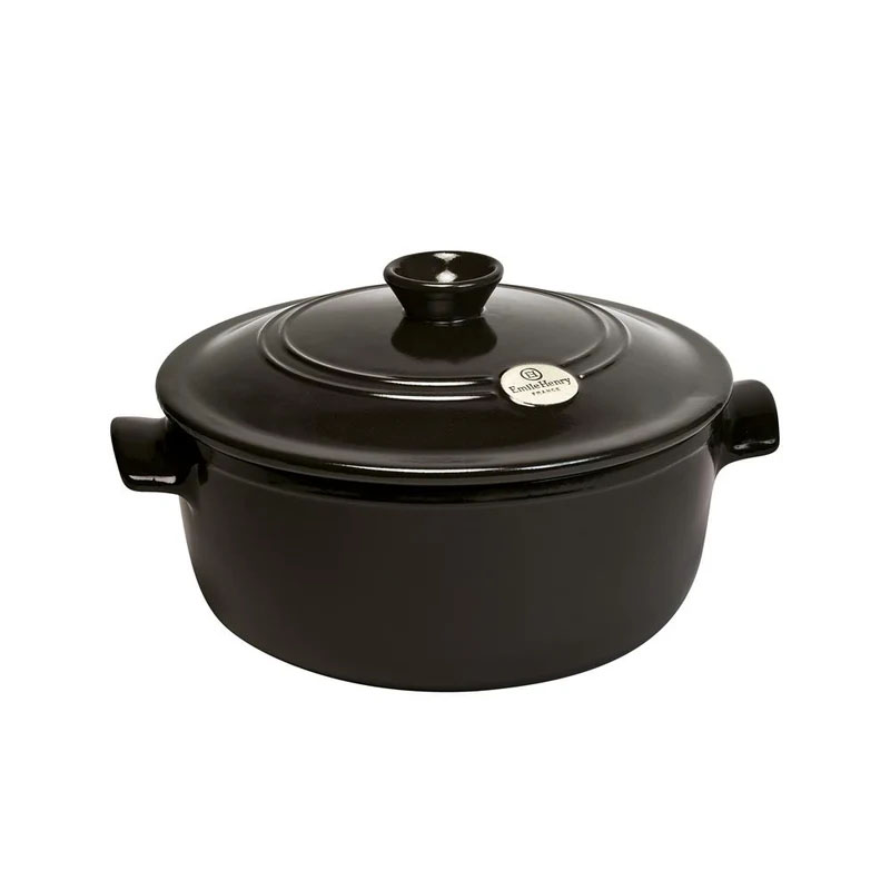Emile Henry Round Stewpot 5.30L, Charcoal