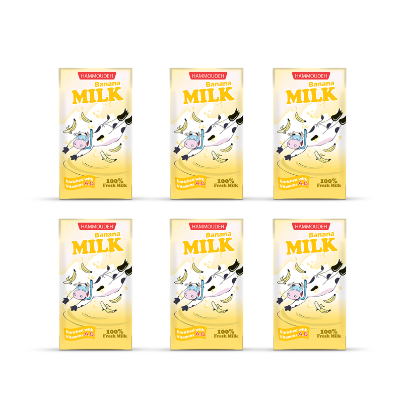 Hammoudeh Banana Milk 125ml x 6pcs