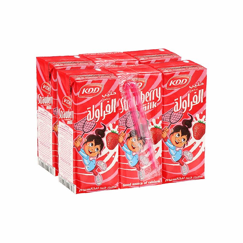 KDD Strawberry Flavored Milk 180ml x 6pcs
