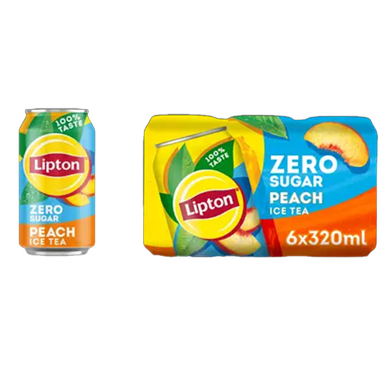 Lipton Zero Sugar Peach Iced Tea 320ml x 6pcs