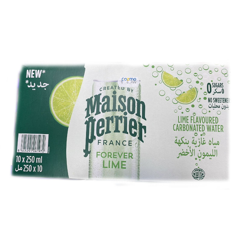 Perrier Natural Sparkling Water-Lime 10*250ml