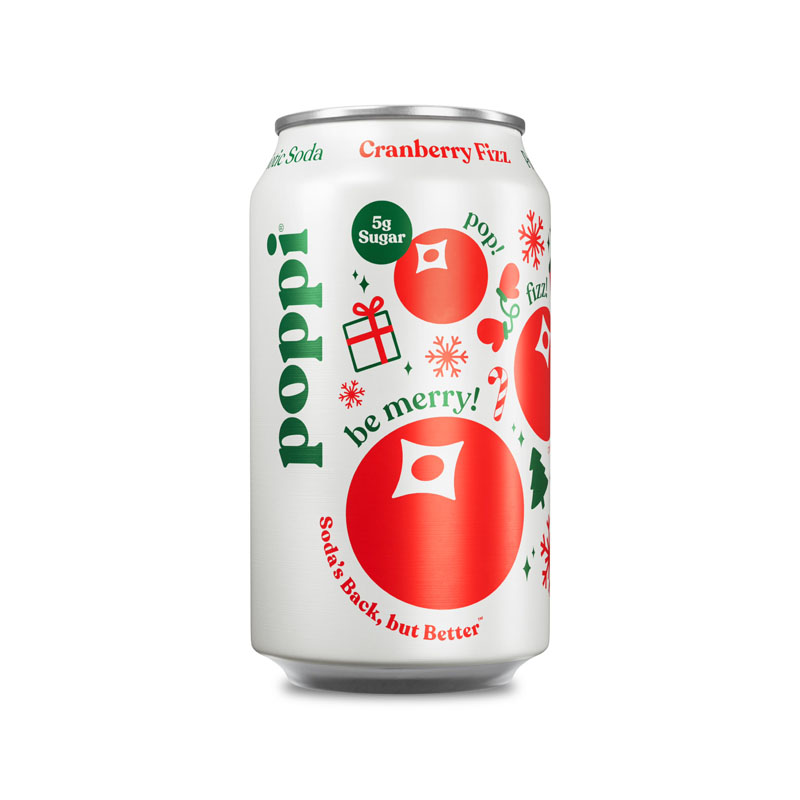 Poppi Cranberry Fizz Prebiotic Soda 355ml