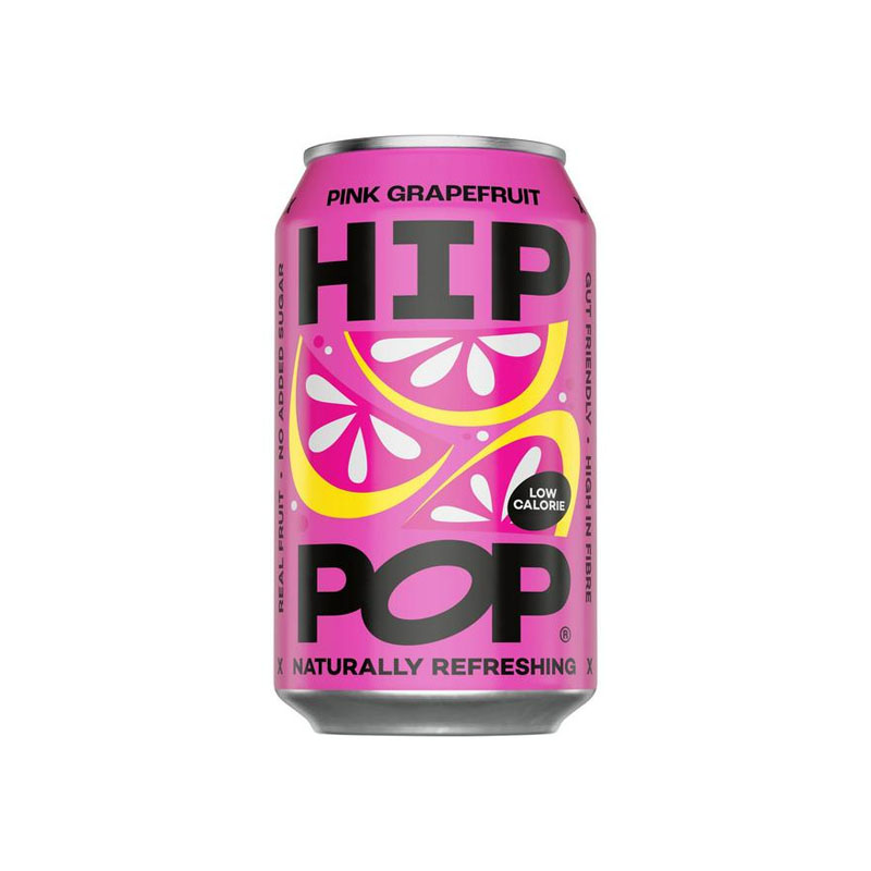 Hip Pop Sparkling Pink Grapefruit Drink Can 330ml