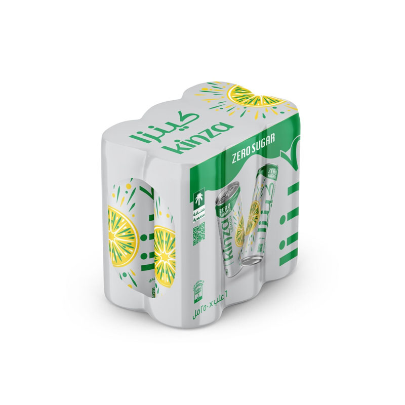 Kinza Zero Sugar Lemon Carbonated Drink 6x250ml