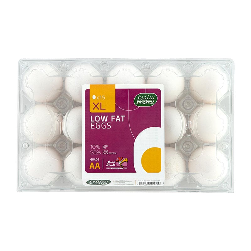 Sinokrot Fresh Eggs Plastic Pack Low Fat 15pcs