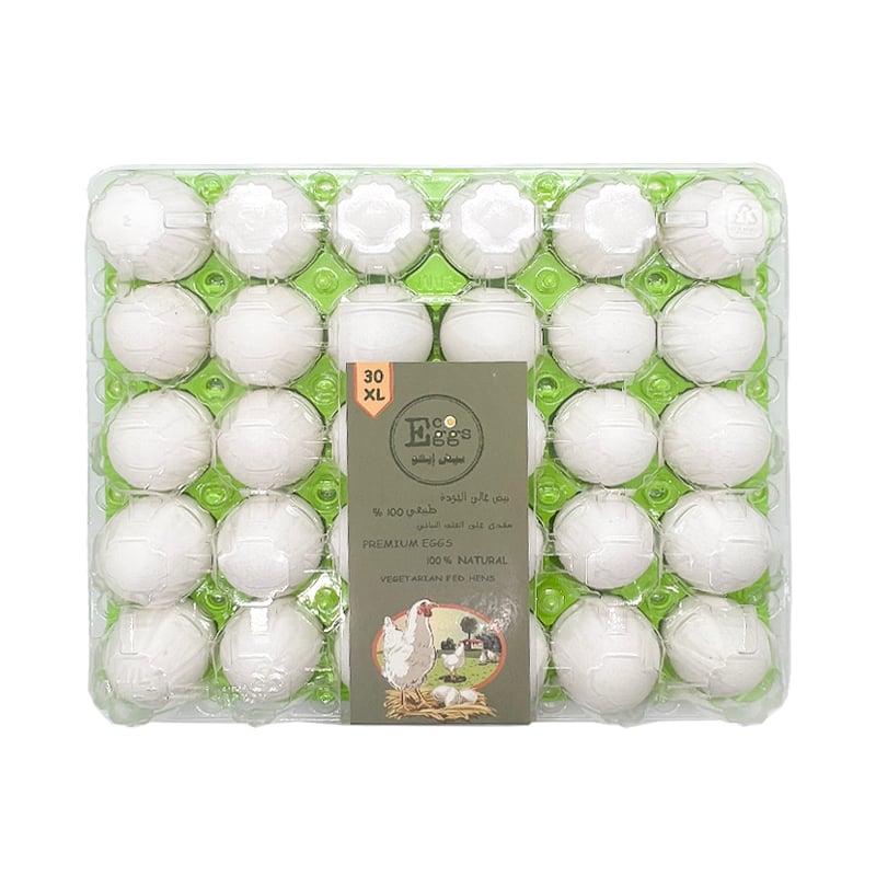 Eco Extra Large Eggs, 30pcs (Plastic Packaging)