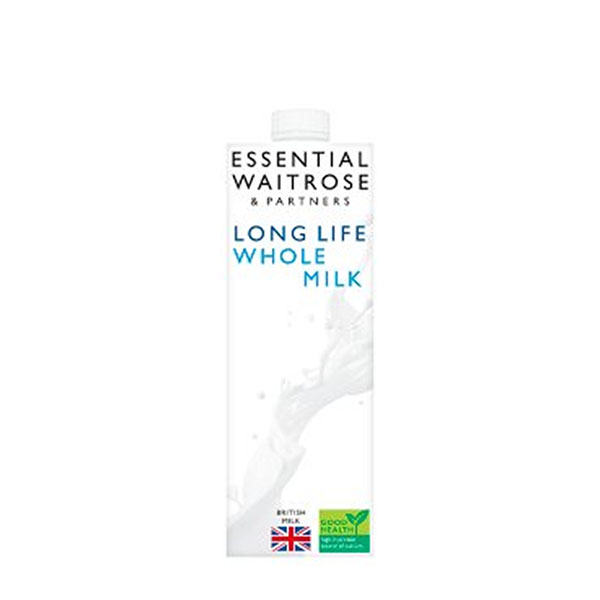 Waitrose Essential Whole Long Life Milk 1L