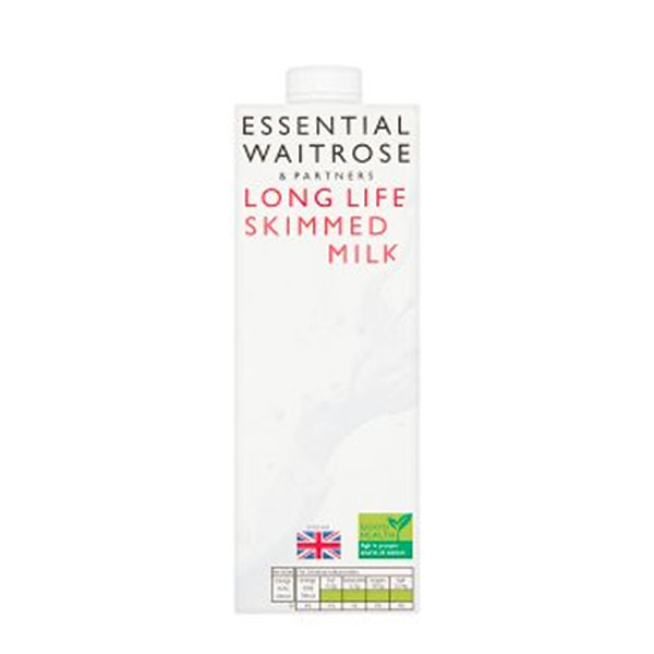 Waitrose Essential Skimmed Long Life Milk 1L