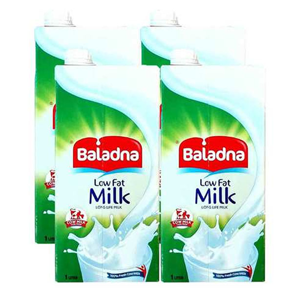 Baladna Low Fat Milk 1L x 4Pcs
