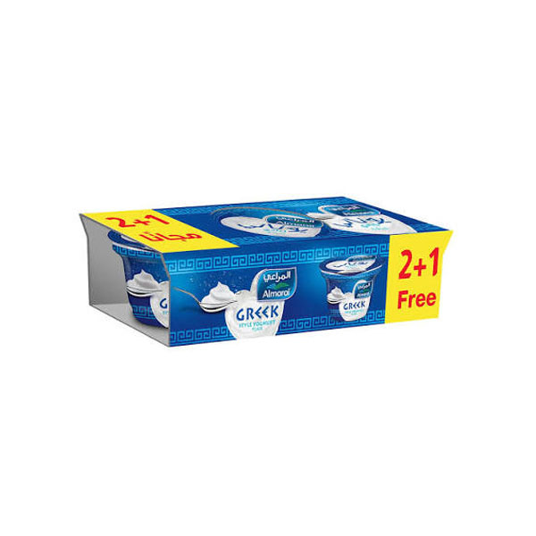 Almarai Greek Style Yogurt Plain Pack 2 pcs 1 Free, 150g