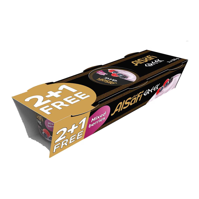Al Safi Mixed Berries Greek Yogurt 150g x 3pcs