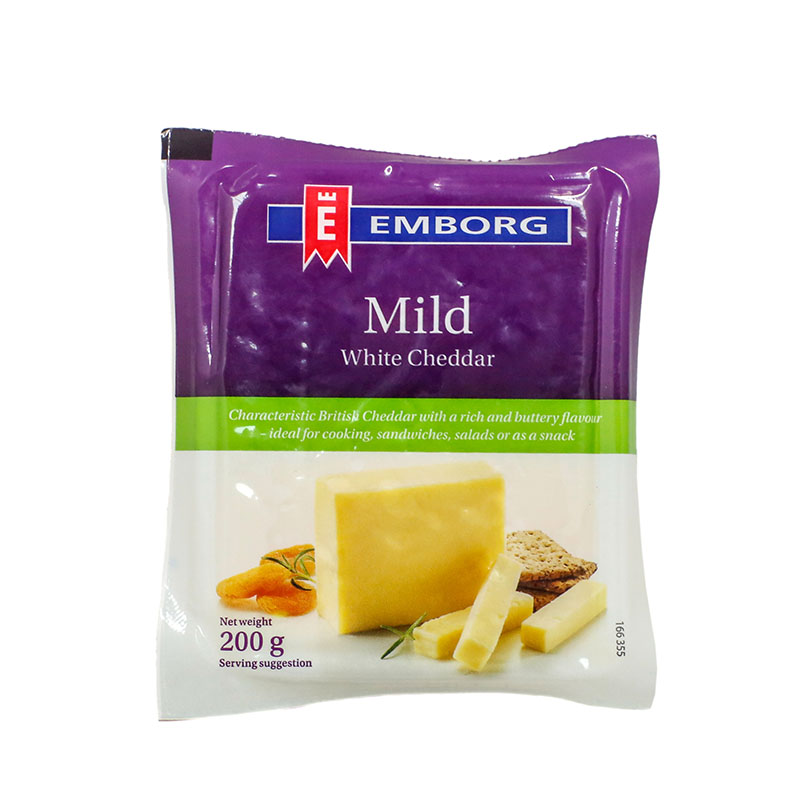 Emborg White Cheddar Cheese 200g